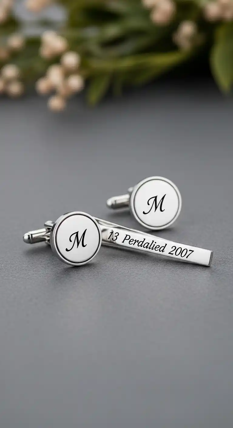 20 Unique Wedding Anniversary Gifts for Husband 17 13. Personalized Cufflinks or Tie Clip