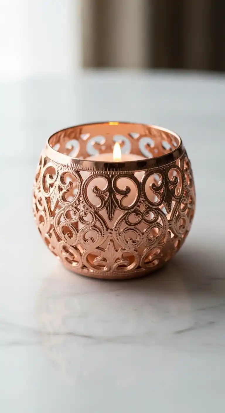 17 Rose Gold Wedding Ideas You’ll Adore 16 13. Rose Gold Wedding Decor That Stays Timeless