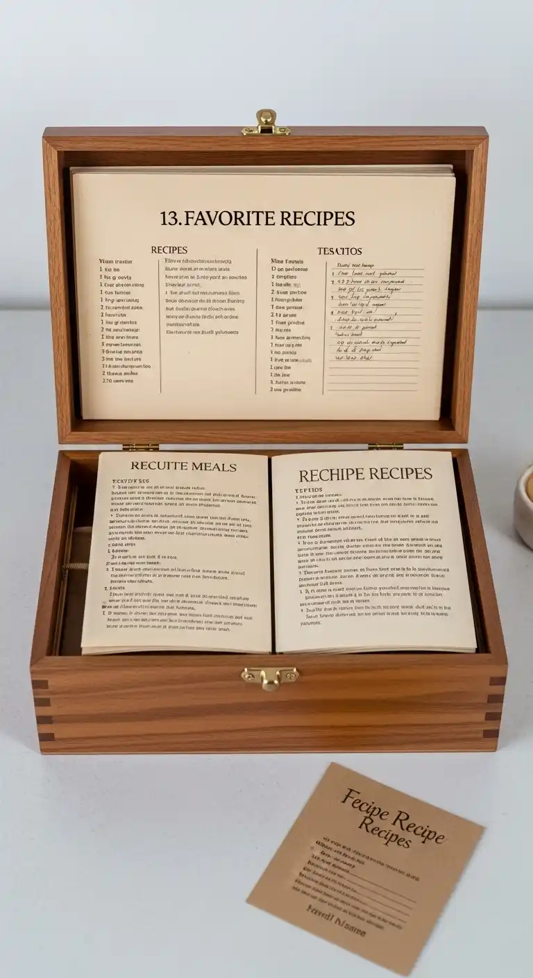 20 Unique 5th Wedding Anniversary Celebration Ideas 17 13. Wooden Recipe Box with Favorite Recipes
