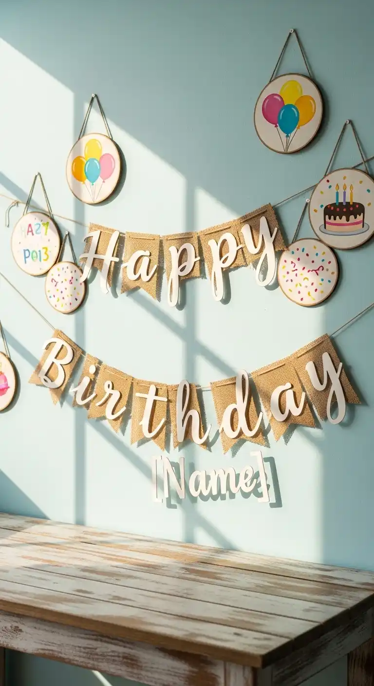 21 Birthday Party Essentials You Can’t Forget 18 14. Birthday Banner and Signage