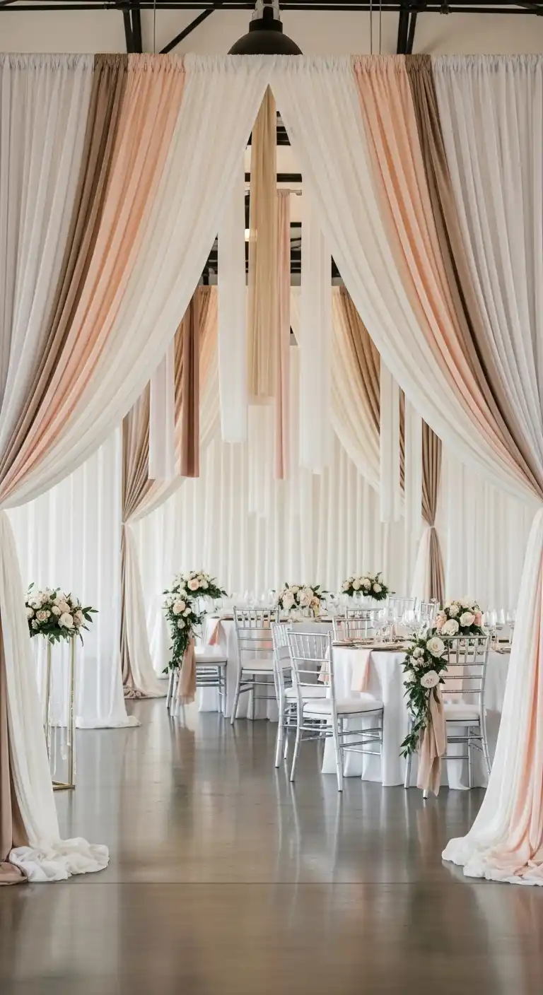 Engagement Party Decorations: 19 Chic Ideas 18 14. Drapes and Fabric Decor