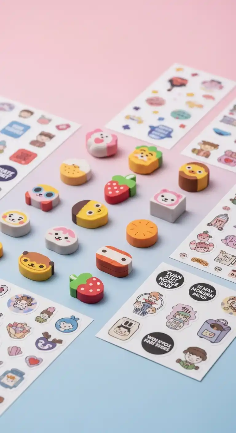 Birthday Party Gift Bag Ideas Kids Will Love 18 14. Fun Stationery Stickers and Erasers