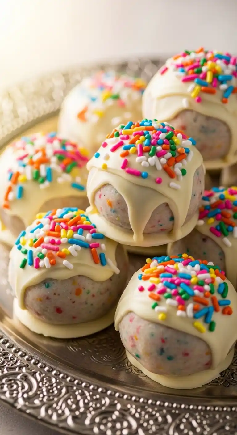 21 Delicious Birthday Party Desserts to Try 18 14. Funfetti Cake Balls