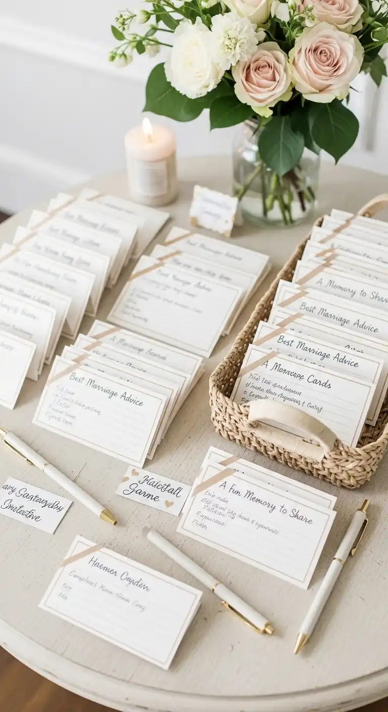 Bridal Shower Tea Party Looks That Delight 18 14. Handwritten Notes and Advice Cards for the Bride-to-Be