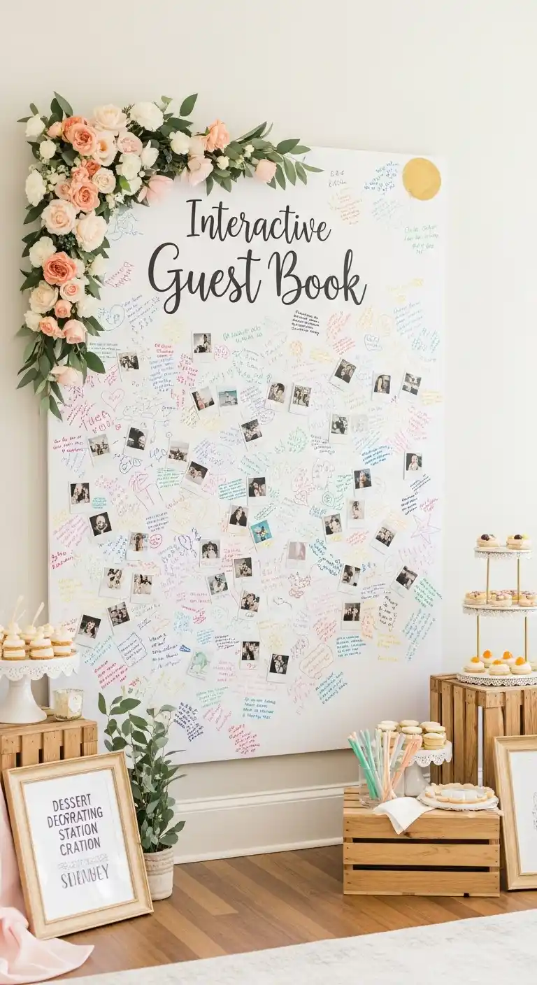 Engagement Party Activities That Make Memories 18 14. Interactive Guest Book Wall