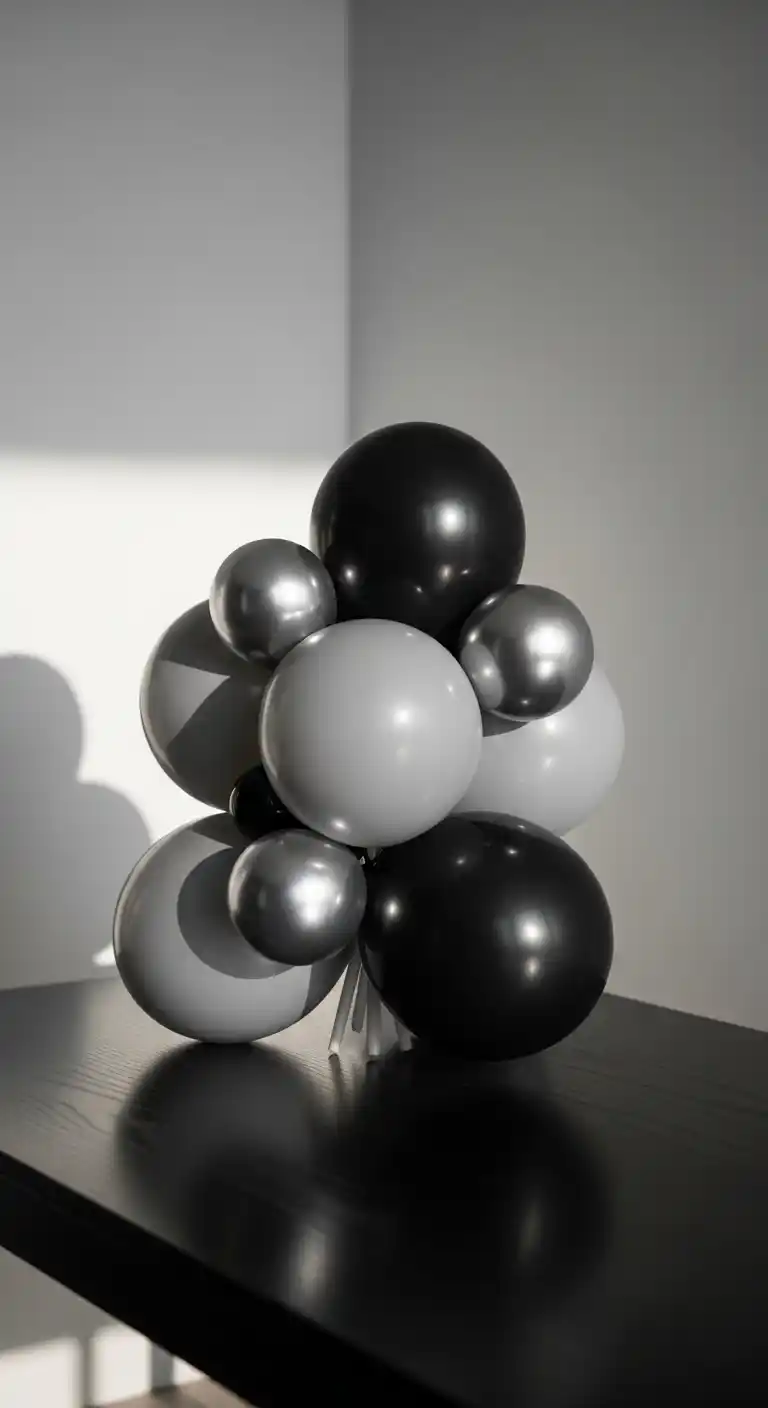 Birthday Party Decorations for Men: 21 Stylish Ideas 18 14. Minimalist Balloon Bouquets
