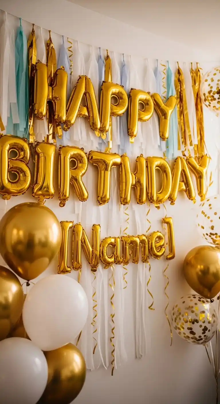 21 Stunning Birthday Party Balloon Decorations on a Budget 18 14. Personalized Balloon Letters