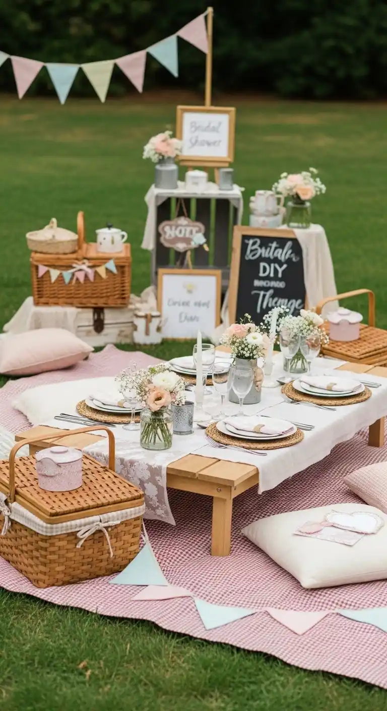 19 Charming Bridal Shower Vintage Theme 18 14. Vintage Picnic Theme