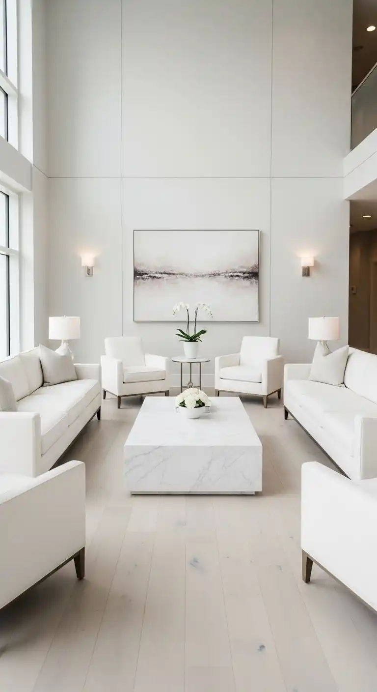 17 Classic White Wedding Ideas You’ll Always Love 18 14. White Reception Lounge Areas