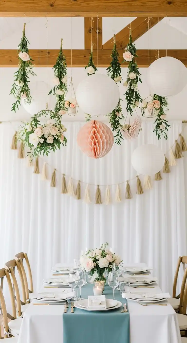 Bridal Shower Accessories Ideas for Every Theme 19 15. Creative Hanging Decorations