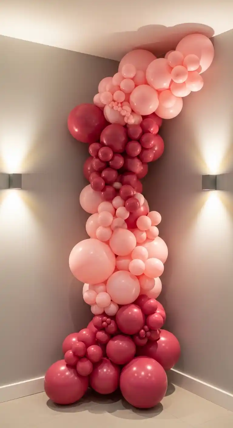 21 Stunning Birthday Party Balloon Decorations on a Budget 19 15. Gradient Balloon Garland