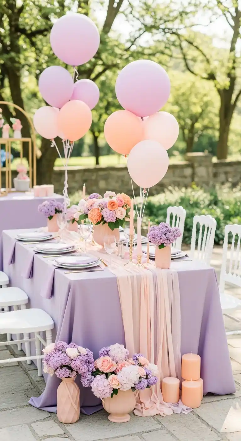 20 Stunning Engagement Party Color Schemes 19 15. Lilac and Peach