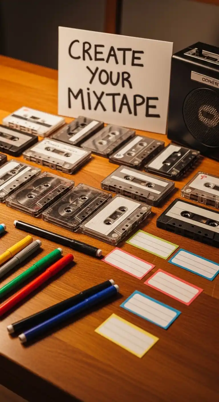 90s Graduation Party Decor That Brings Nostalgia 19 15. Mixtape Memory Station