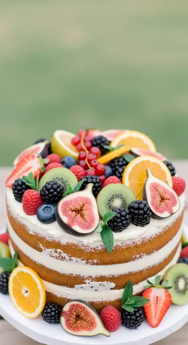 Engagement Party Cake Styles That Wow 19 15. Seasonal Fruit Topped Cake