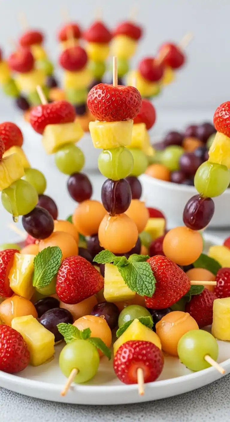 Bridal Shower Appetizers: 17 Easy & Elegant Ideas 19 15. Sweet Fruit Kabobs