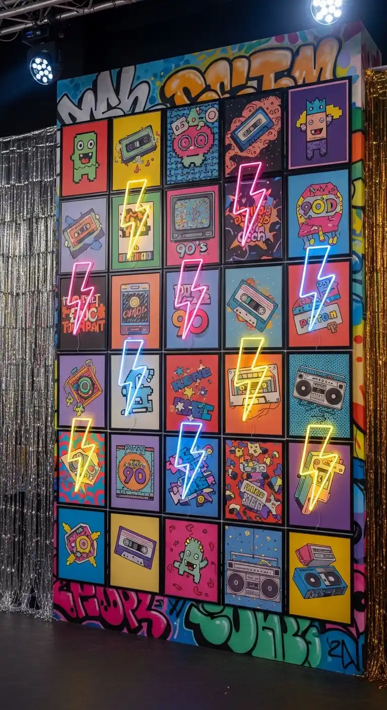 90s Graduation Party Decor That Brings Nostalgia 20 16. 90s Icon Photo Wall