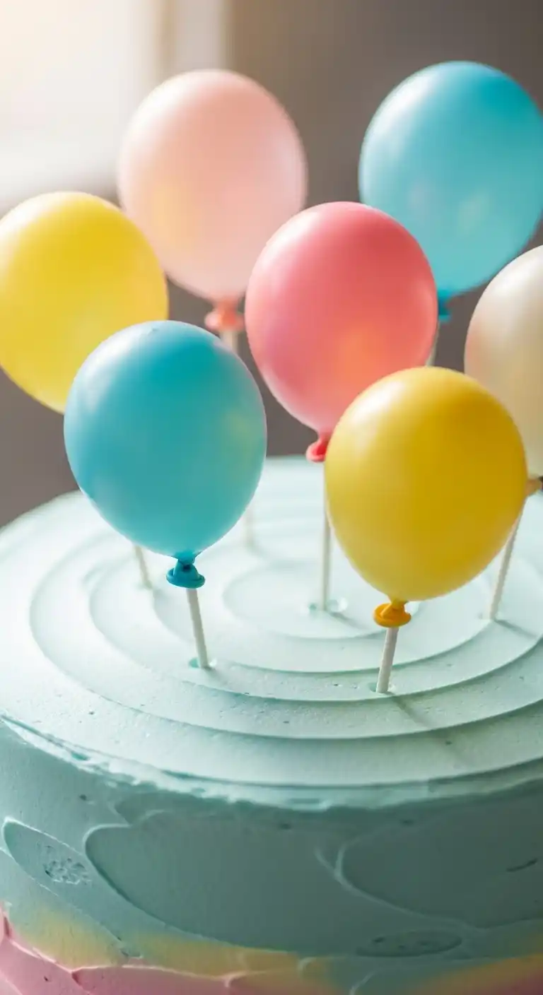 21 Stunning Birthday Party Balloon Decorations on a Budget 20 16. Balloon Cake Toppers