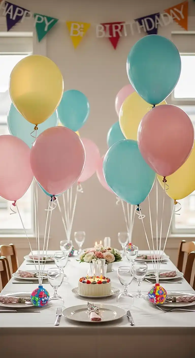 Birthday Party Table Decorations: 19 Fun Ideas 20 16. Balloon Weights or Table Anchors