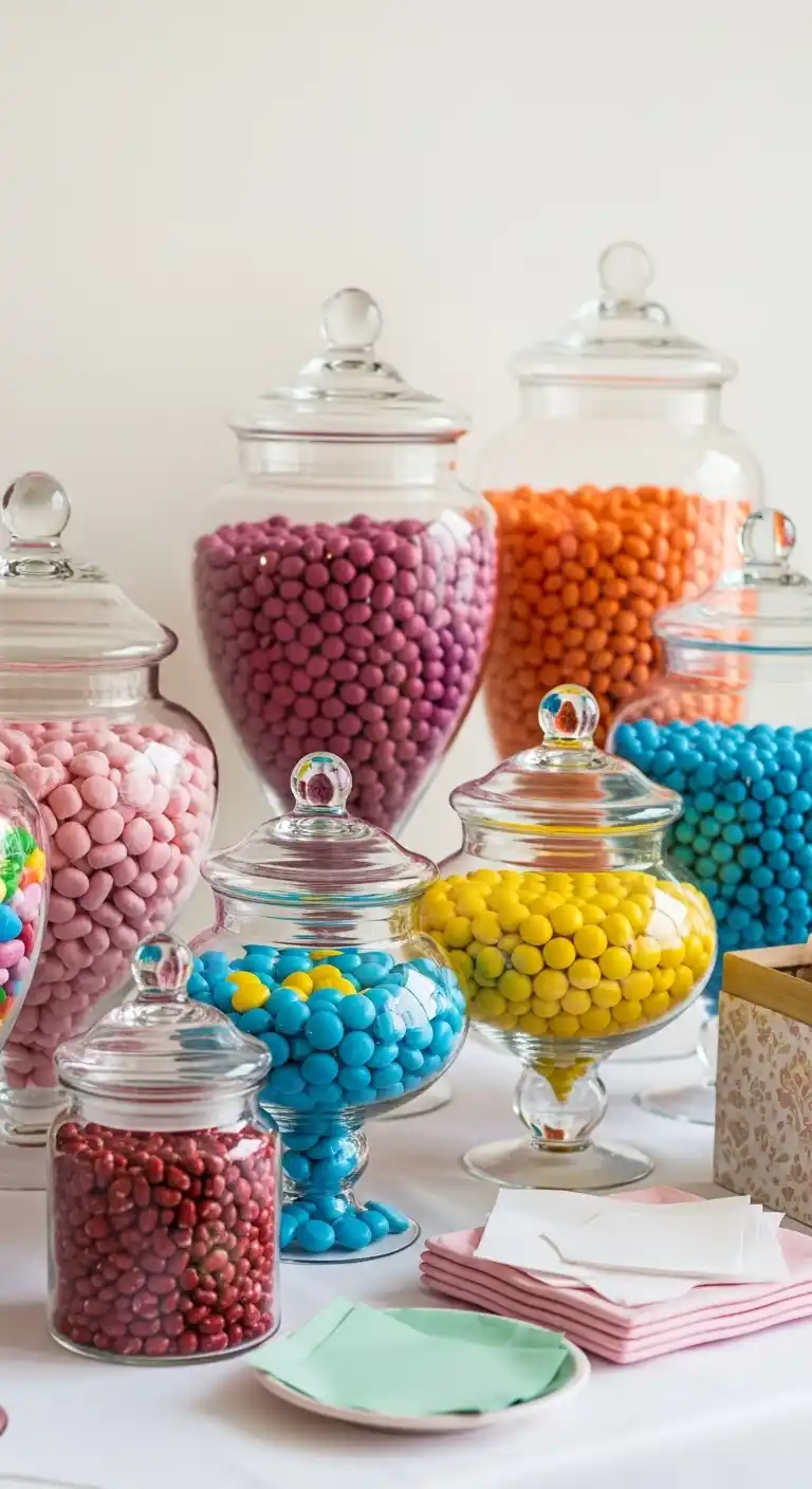Engagement Party Decorations: 19 Chic Ideas 20 16. Dessert and Candy Display Jars