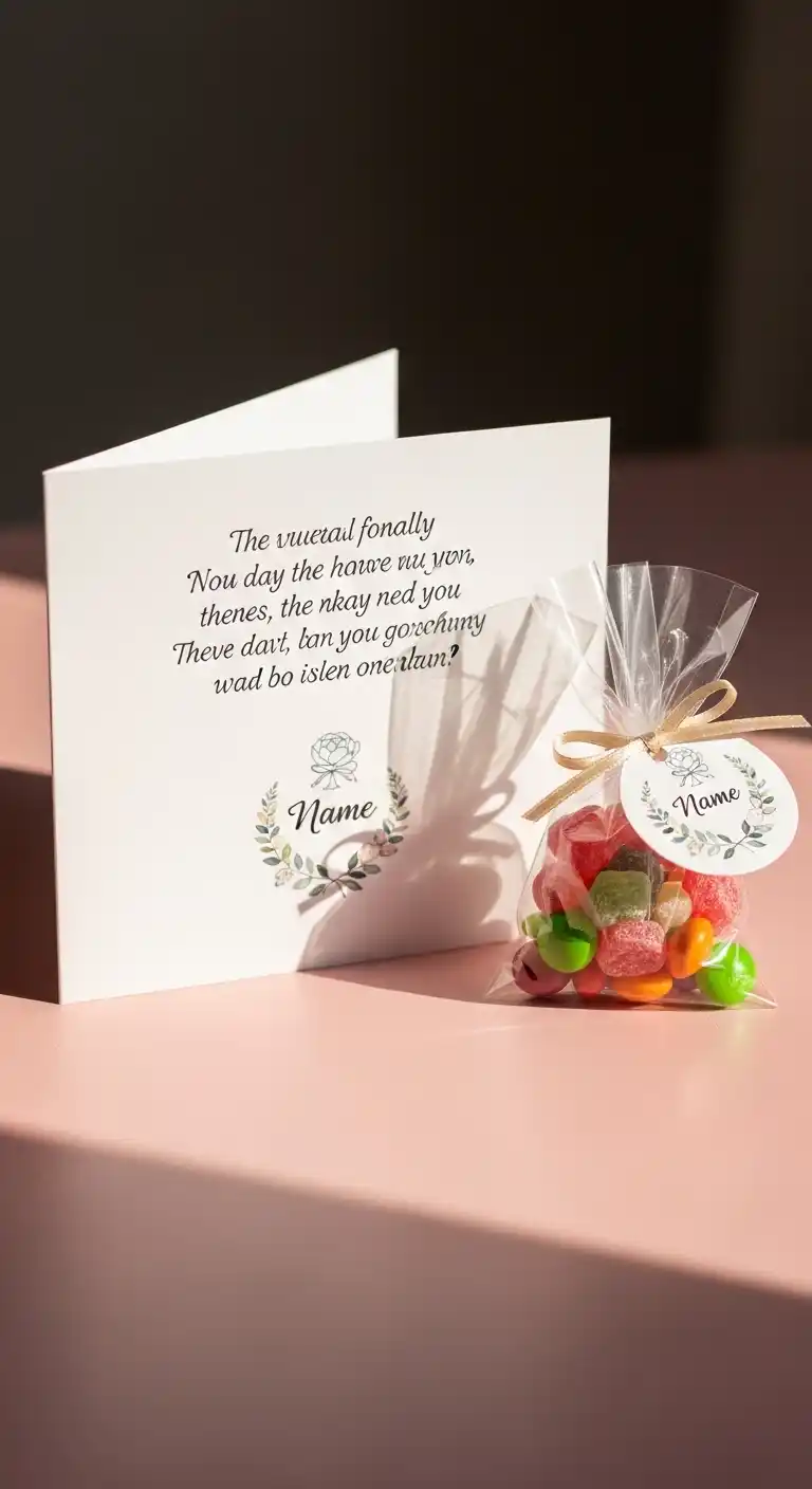 17 Creative Birthday Party Return Gifts They’ll Love 20 16. Personalized Greeting Cards with Small Treats