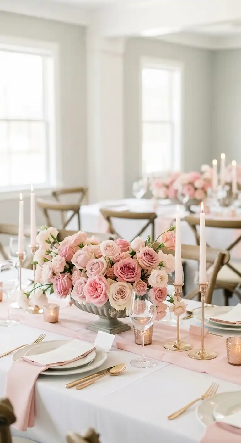Charming Bridal Shower Floral Theme Ideas for Any Style 20 16. Romantic Blush Bridal Shower Floral Theme