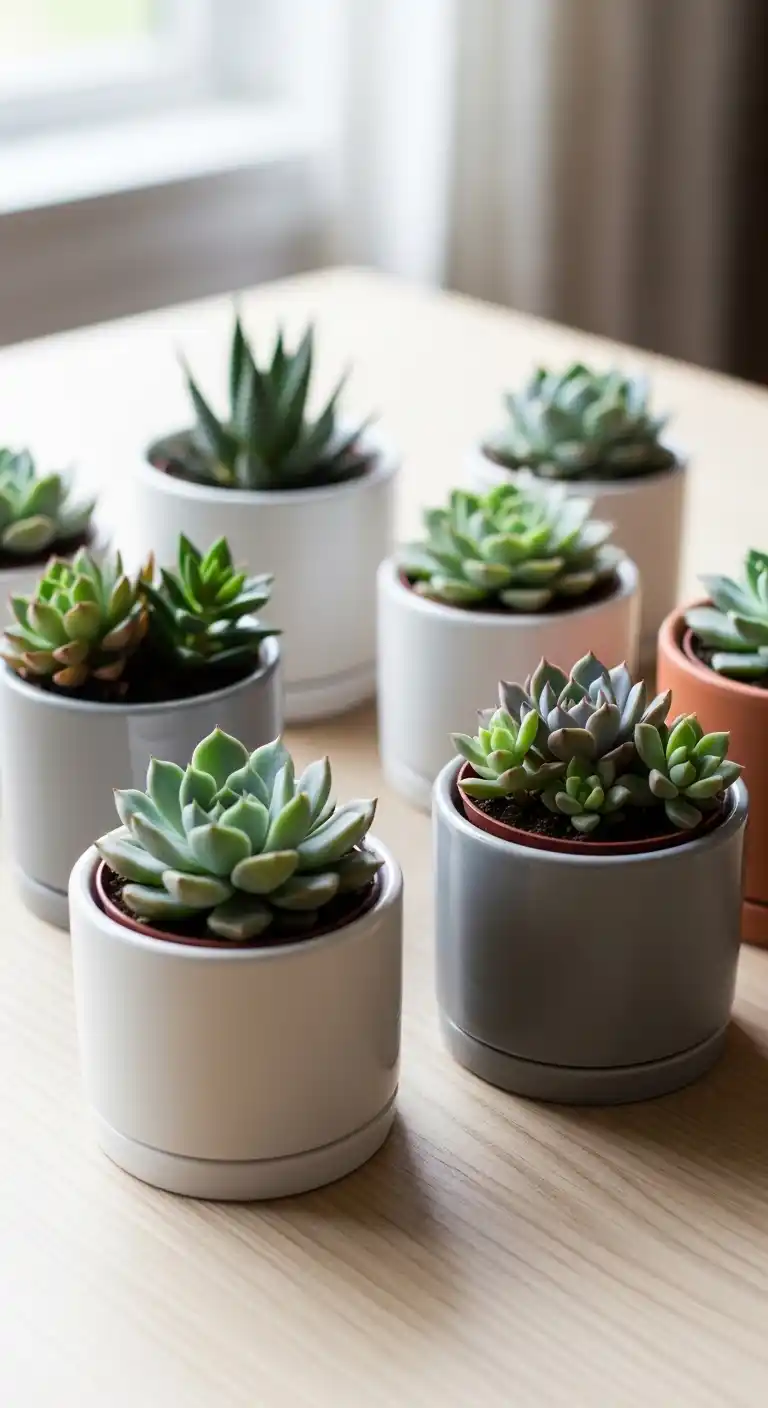 21 Stylish Graduation Party Table Centerpieces 20 16. Succulent Planters