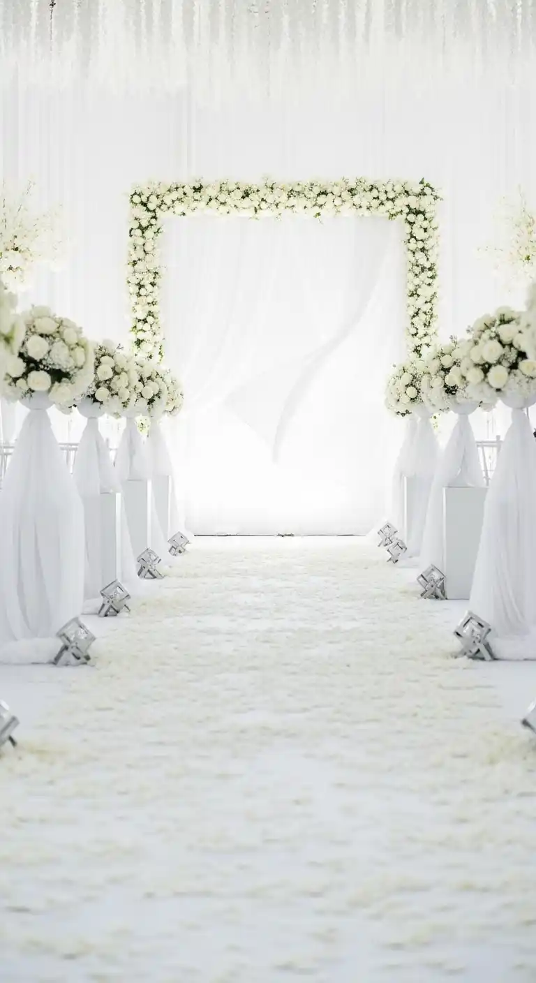 17 Classic White Wedding Ideas You’ll Always Love 21 17. Clean White Exit Moments for a Memorable Finish