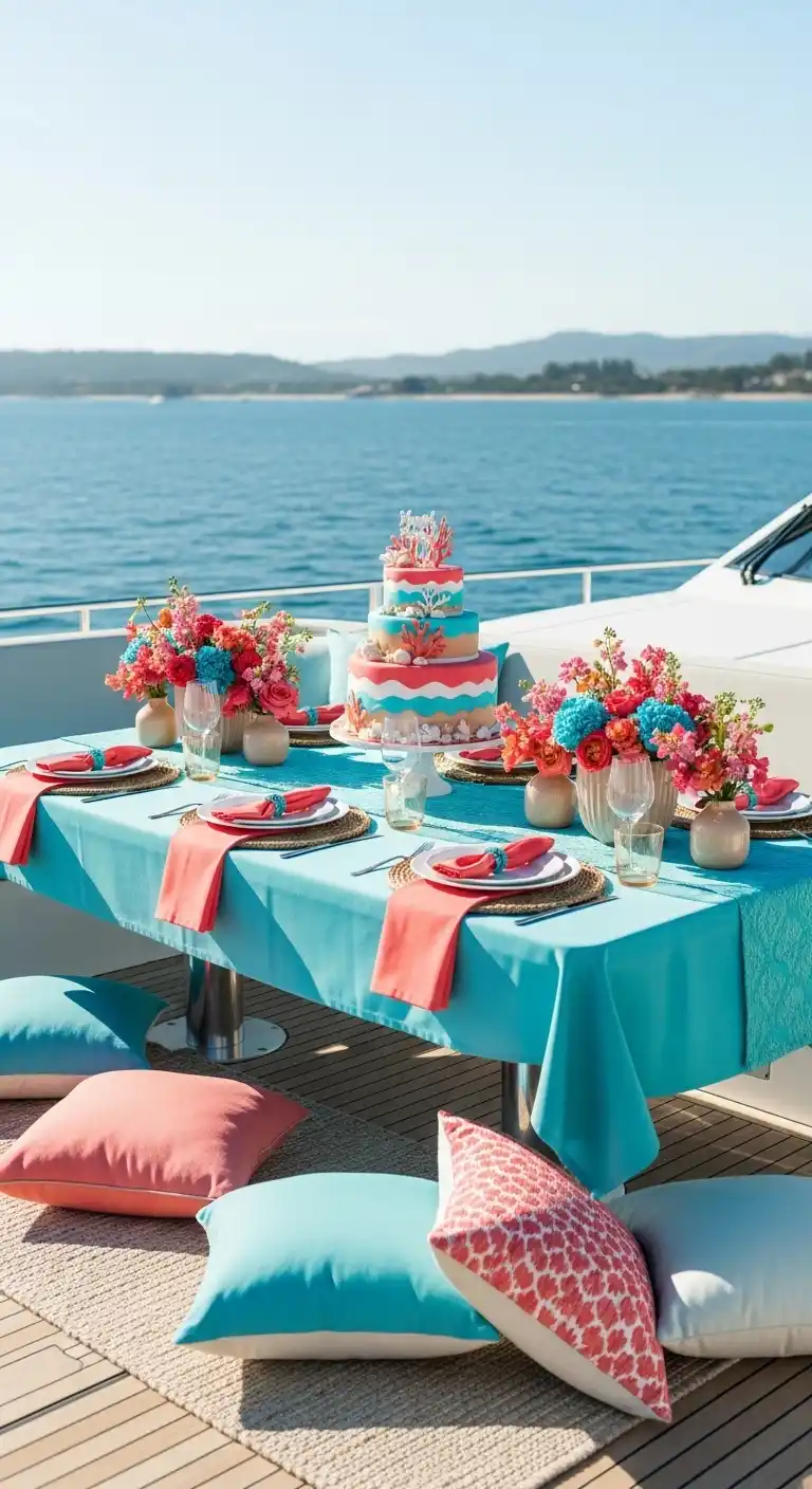 Birthday Party Yacht Planning Tips for a Stylish Bash 21 17. Coastal Color Palette Birthday Party Yacht