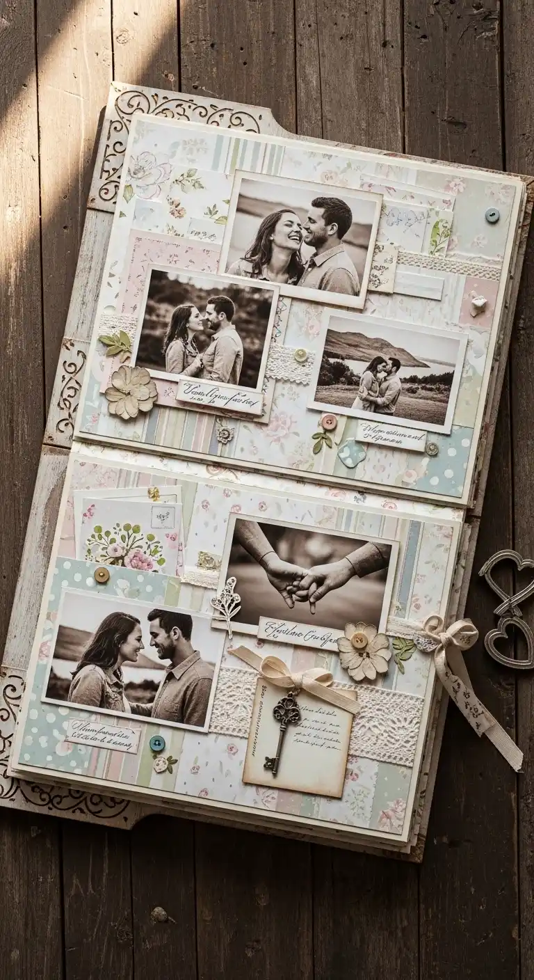 20 Unique 5th Wedding Anniversary Celebration Ideas 21 17. Couple’s Memory Scrapbook