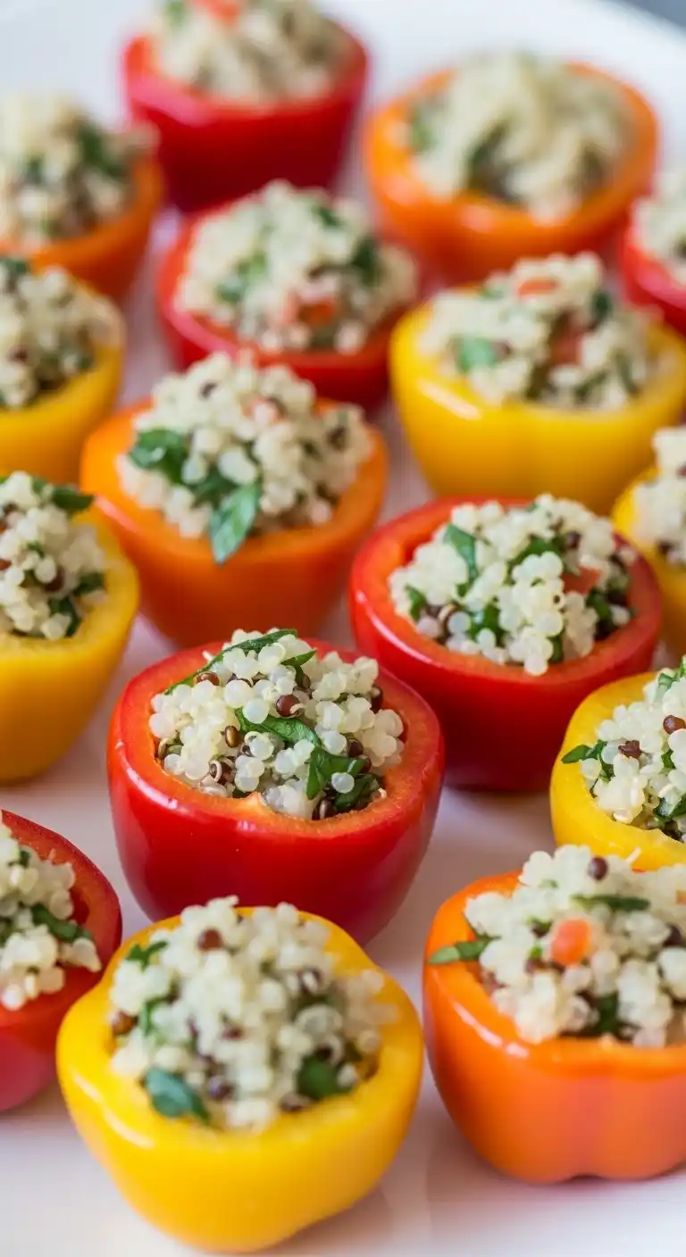 Bridal Shower Appetizers: 17 Easy & Elegant Ideas 21 17. Mini Stuffed Peppers with Quinoa and Herbs