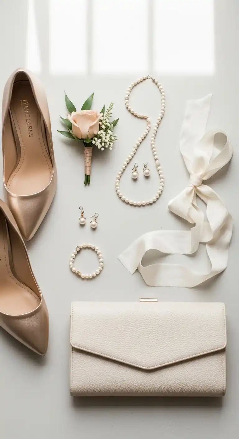 Neutral Wedding Ideas: 19 Elegant Inspirations 20 17. Neutral Wedding Attire Accessories