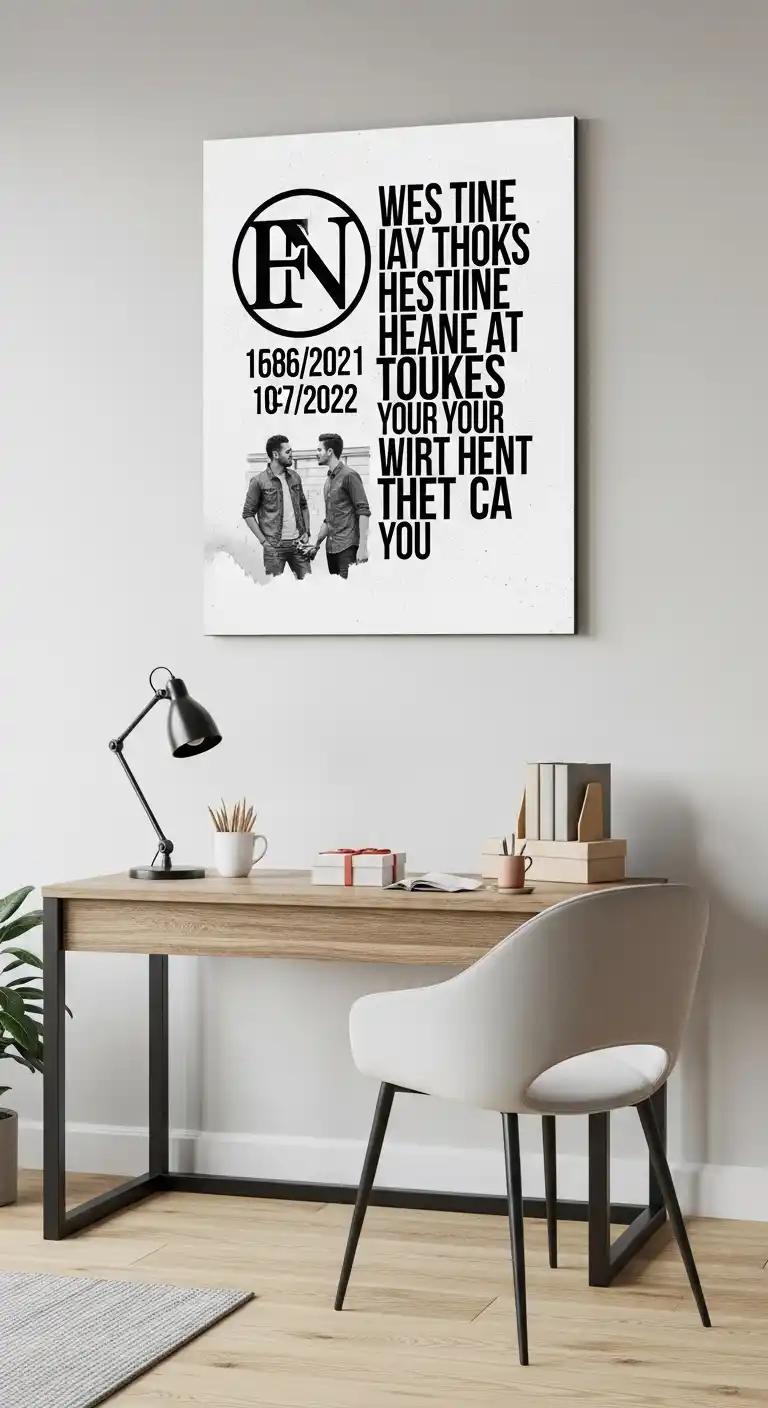 20 Unique Wedding Anniversary Gifts for Husband 21 17. Personalized Wall Art or Canvas for Home Office