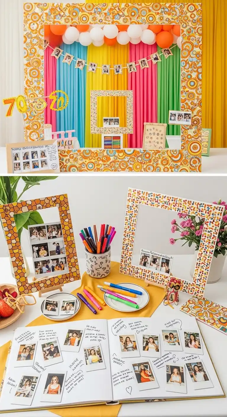 Bridal Shower 70s Theme: 17 Stylish Ideas 21 17. Vintage Polaroid Guest Book