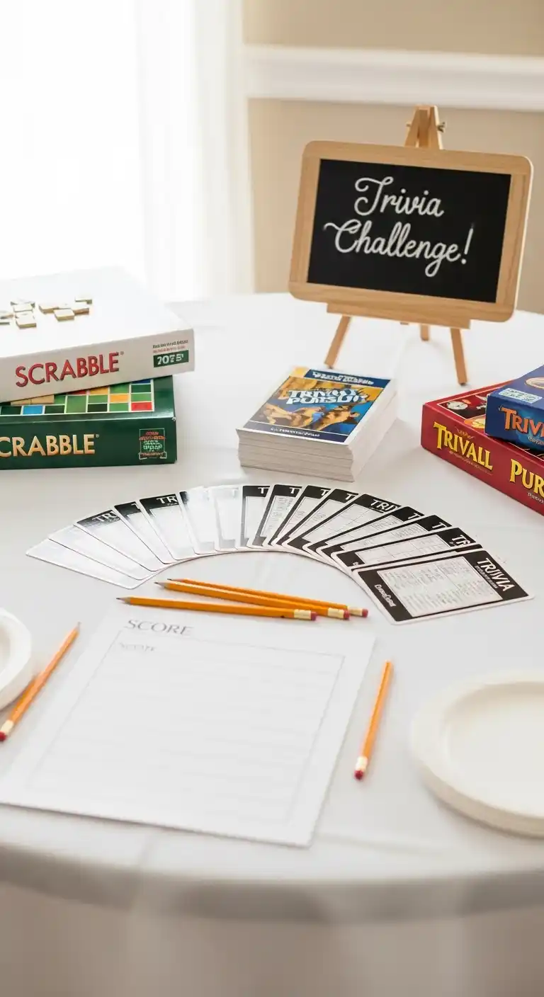 21 Graduation Party Set Up Ideas That Are Fun and Stylish 22 18. Activity Corner With Games or Trivia