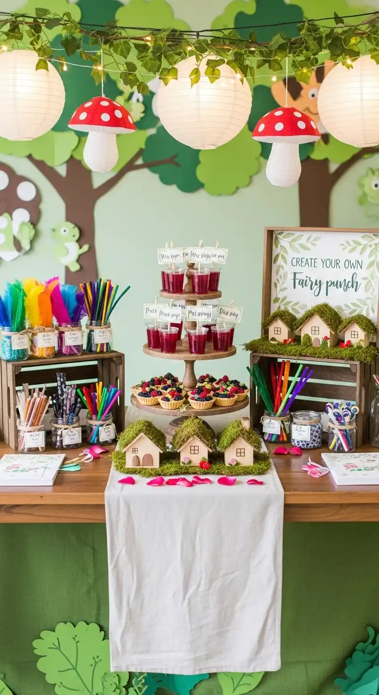 20 Birthday Party Decorations for a Stylish Celebration 22 18. Activity Station Decor That Blends Style and Function