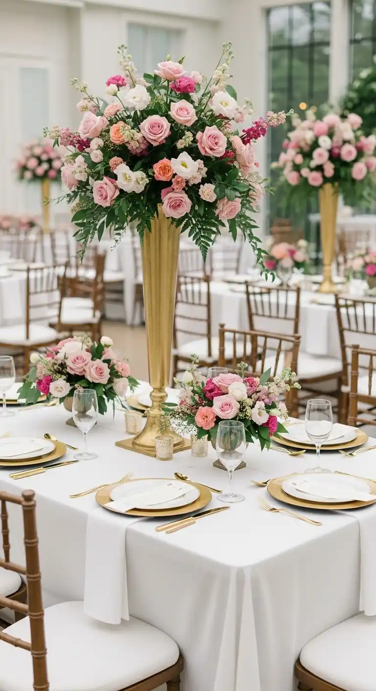 Charming Bridal Shower Floral Theme Ideas for Any Style 22 18. Floral Table-Focused Bridal Shower Floral Theme