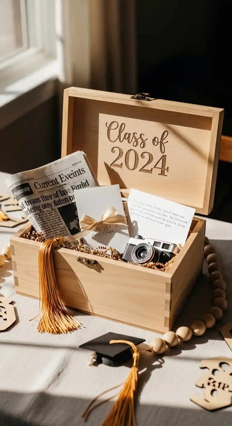 20 Graduation Party Memory Ideas You’ll Treasure 22 18. Graduation Party Memory Ideas Featuring a Time Capsule Box