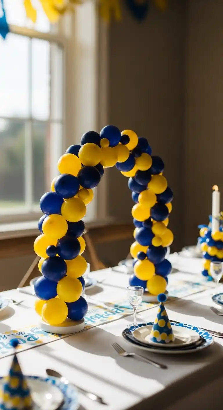 21 Stylish Graduation Party Table Centerpieces 22 18. Themed Balloon Arches in Miniature