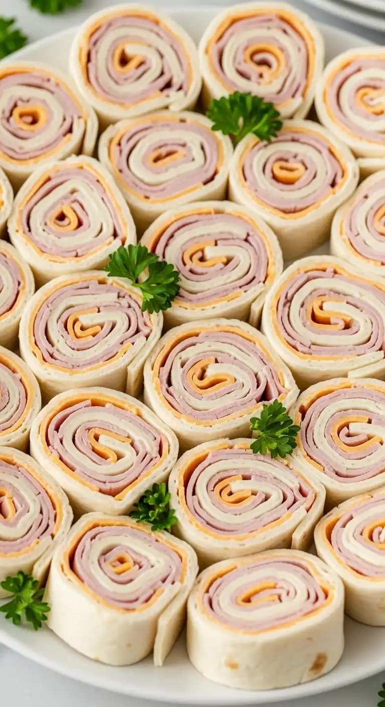 21 Graduation Party Lunch Ideas That Wow Your Crowd 22 18. Turkey and Cheese Pinwheels
