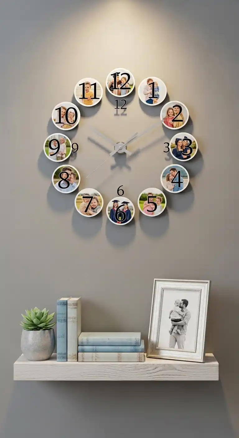 20 Unique Wedding Anniversary Gifts for Parents 23 19. Customized Wall Clock with Family Photos