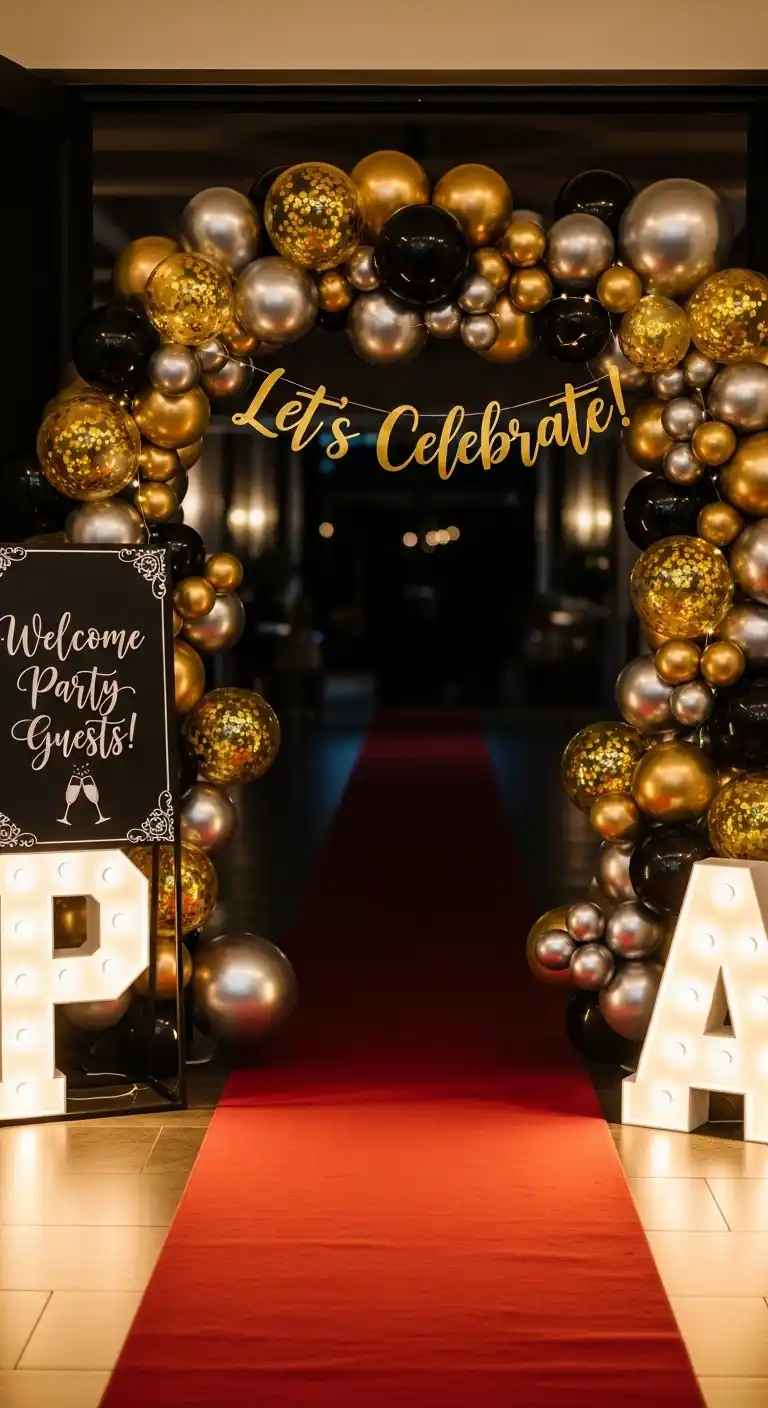 20 Birthday Party Decorations for a Stylish Celebration 23 19. Entryway Decorations That Set the Celebration Tone