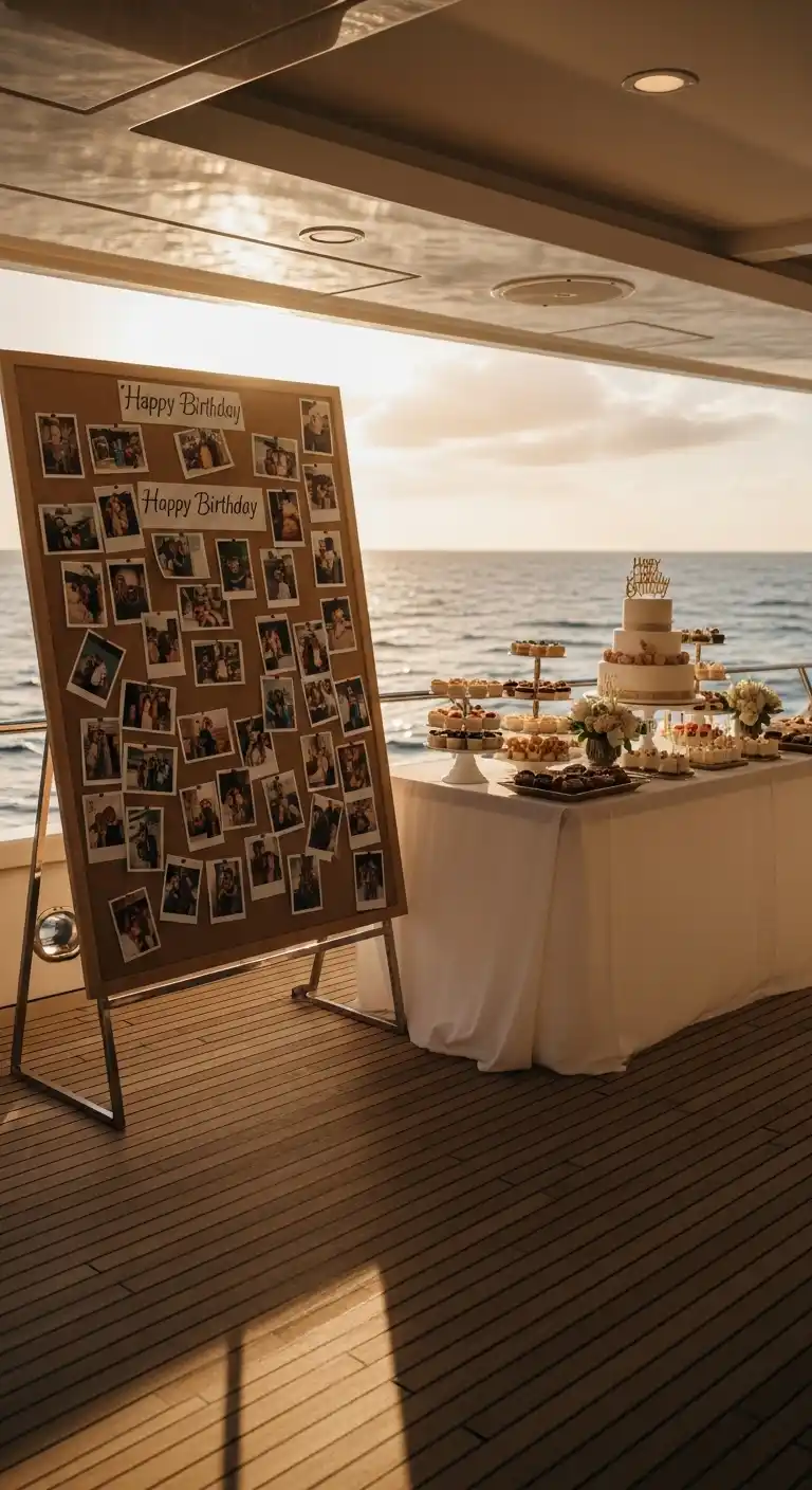 Birthday Party Yacht Planning Tips for a Stylish Bash 23 19. Memory Wall Birthday Party Yacht Idea