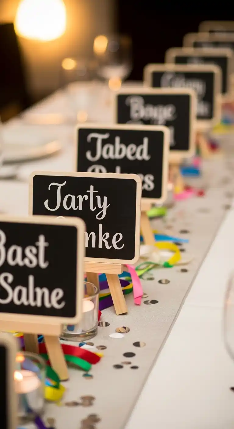 21 Stylish Graduation Party Table Centerpieces 23 19. Personalized Mini Chalkboards