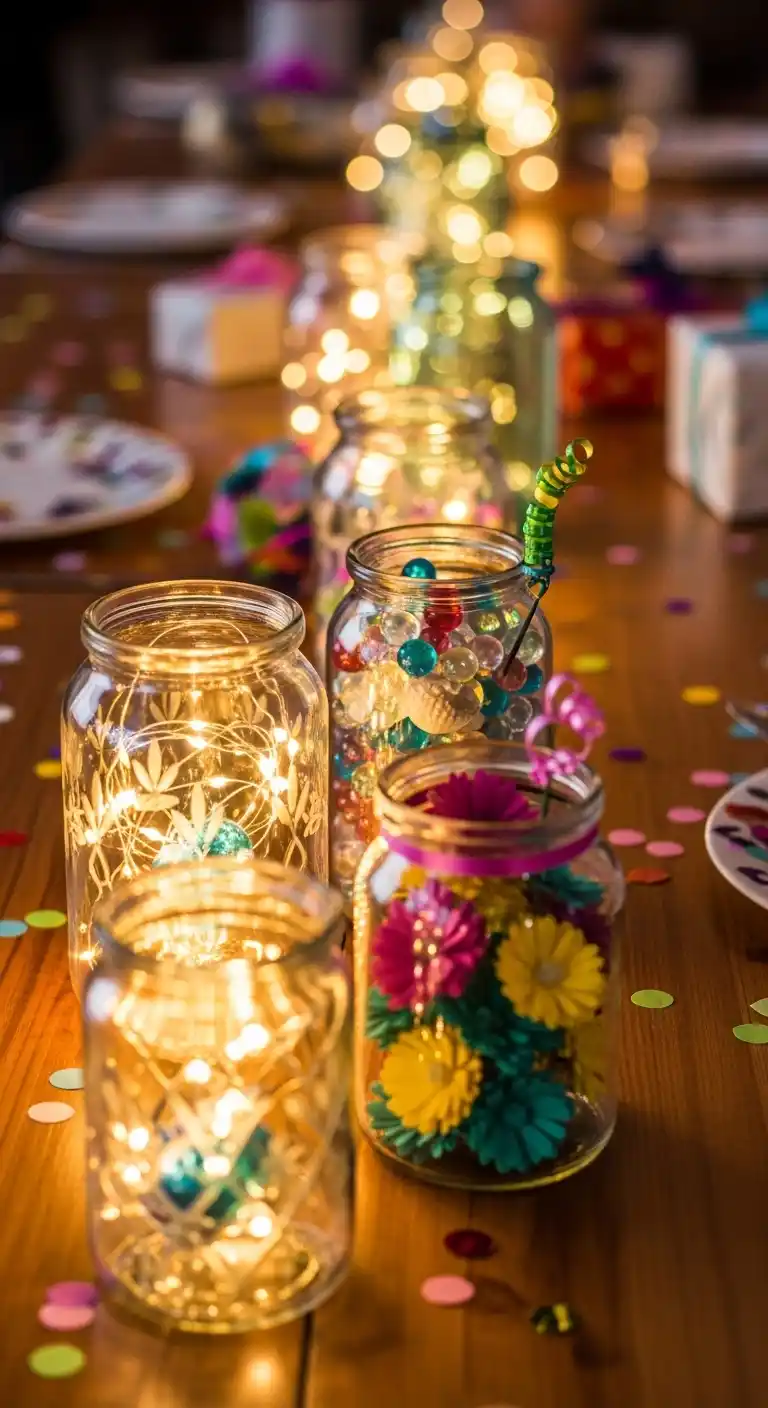 Birthday Party Table Decorations: 19 Fun Ideas 23 19. Themed Centerpiece Jars
