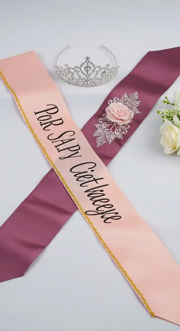 Bridal Shower Accessories Ideas for Every Theme 6 2. Bridal Sash and Tiara Sets