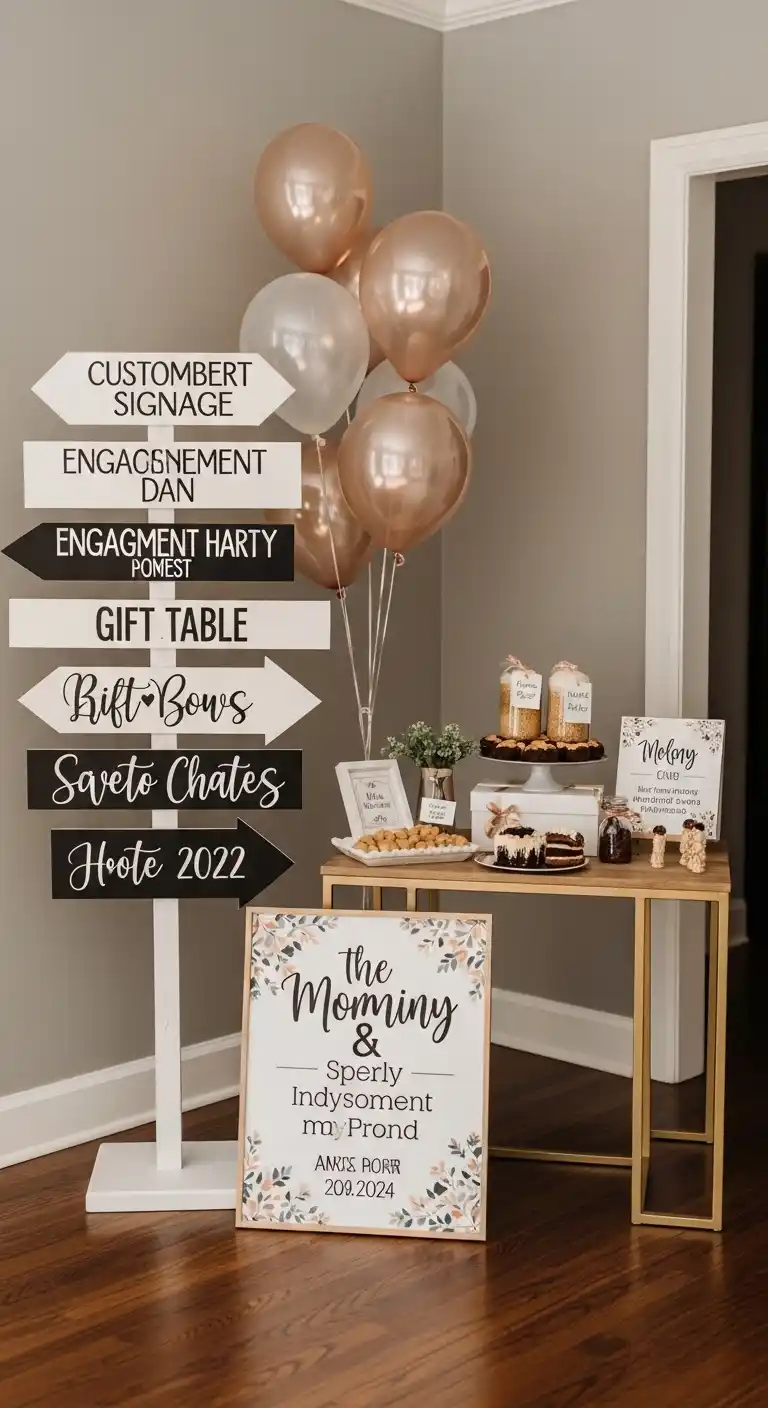 Engagement Party Decorations: 19 Chic Ideas 6 2. Customized Signage