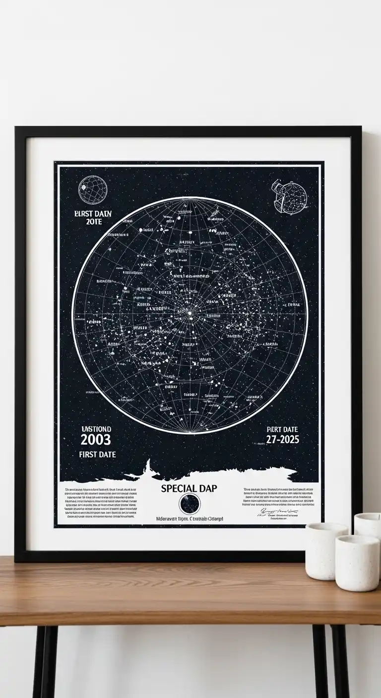 20 Creative Wedding Anniversary Gift Ideas 6 2. Customized Star Map of a Special Date