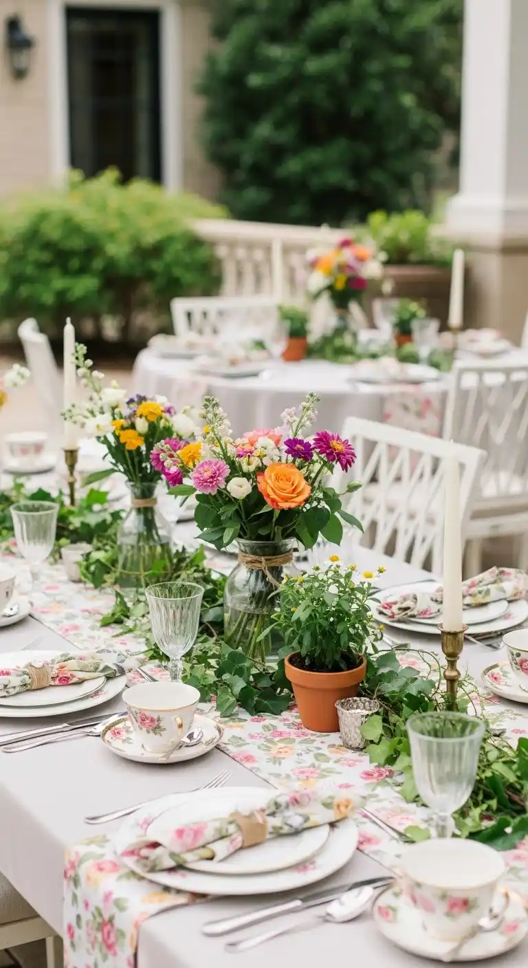 Bridal Shower Tea Party Looks That Delight 6 2. Floral Fantasy: A Garden-Inspired Bridal Tea Party