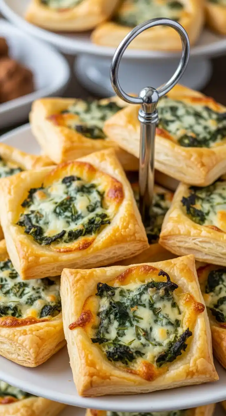 Easy Engagement Party Snacks That Steal the Show 6 2. Spinach and Cheese Puff Pastries