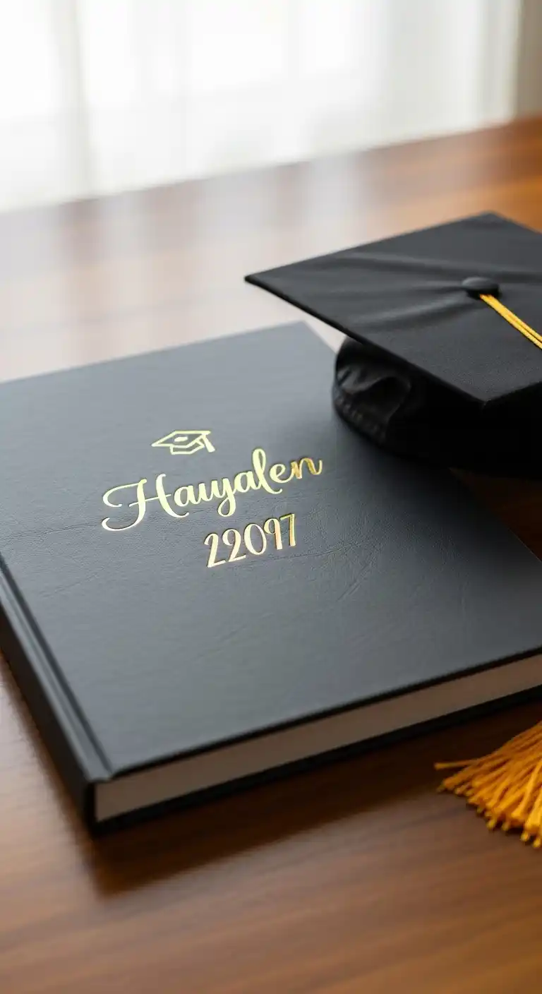 20 Graduation Party Memory Ideas You’ll Treasure 24 20. Graduation Party Memory Ideas with a Personalized Memory Book Cover